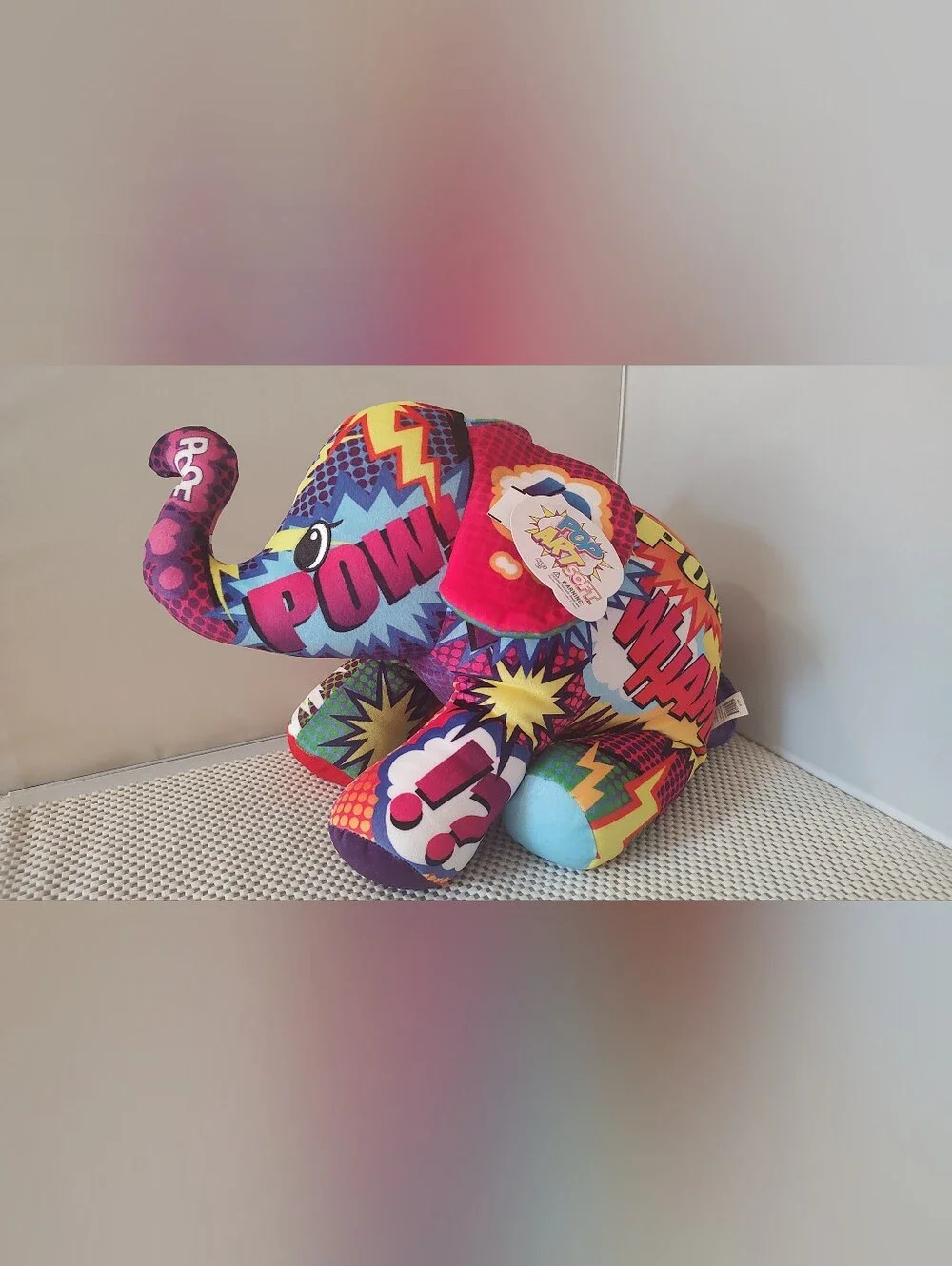 Pop Art Soft Wham Mammoth Elephant NWT Plush